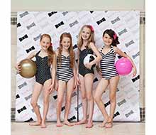 Fashion Inspired Gold Bow Glitter Photobooth 36" x 72" Backdrop